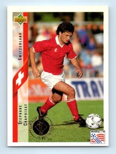 Tarjeta de fútbol 1994 Upper Deck World Cup Heroes and All-Stars #5 Stephane Chapuisat - Imagen 1 de 2