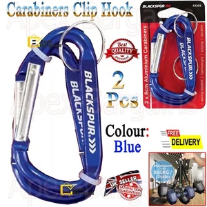 2 Stück Schwerlast Karabiner Clip Karabiner Haken Schlüsselanhänger Aluminium D-Ring Camping. - Bild 1 von 5
