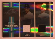 2005 Absolute Team Tandems Swatch Single  Josh Beckett A.J. Burnett #d #71/75