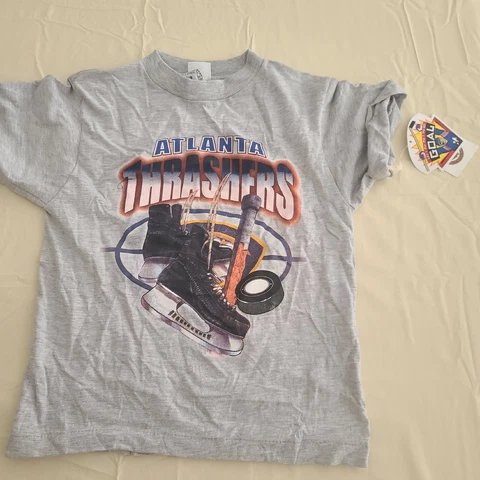 Atlanta Thrashers NHL Cotton Gray T Shirt Youth Size S Small (8) - New! Cover