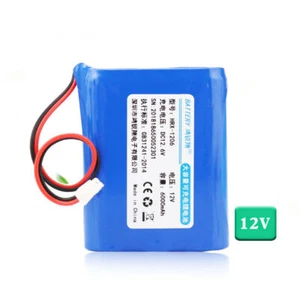 12V DC 2200~6000mAh Super Wiederaufladbarer Li-Ion Akkupack mit XH2.54-2P Stecker - Bild 1 von 15