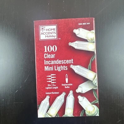100 Clear White Christmas Mini String Lights Indoor Outdoor Wedding Celebration - Image 1 of 4