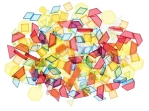 Bloques 3D de atributos translúcidos 50 piezas geometría actividades matemáticas niños - Imagen 1 de 4