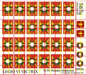 Foundry Scudo Decalcomanie per Presto Imperiale Romana Legionari. Legio VI - Picture 1 of 1