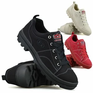 Mujeres Skechers Espuma con Memoria Nuevo Informal Caminar Verano Lona Entrenadores Zapatos Talla - Imagen 1 de 34