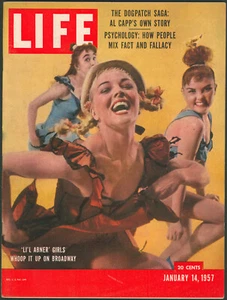 Life Magazine January 14 1957 Al Capp's Own Story / 'Li'l Abner Girls~ 1950s - Picture 1 of 2