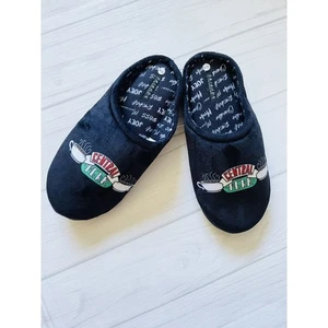 Slippers Friends CentralPerk TV Series Black Rachel Ross Joey Black Sz 13-14 - Picture 1 of 9