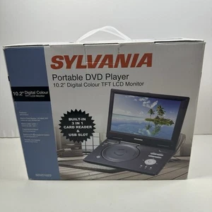 Sylvania Portable DVD Player SDVD1023 Black 10.2 Digital Color TFT LCD Monitor - Picture 1 of 12
