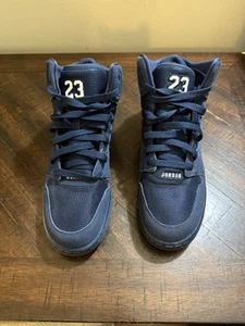 Jordan 1 Flight 4 Prem BG Navy Blue 7Y. Pre Owned with Original Box - Picture 1 of 6