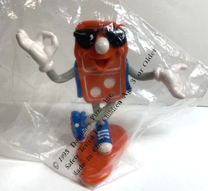 Vintage Dominos Pizza Cool Dude Maskottchen 1993 Figur 3,5" Retro 90er Spielzeug - Bild 1 von 4