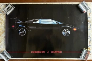 One Stop Poster 1986 Black Lamborghini Countach Original Poster 36"X24" - Picture 1 of 6