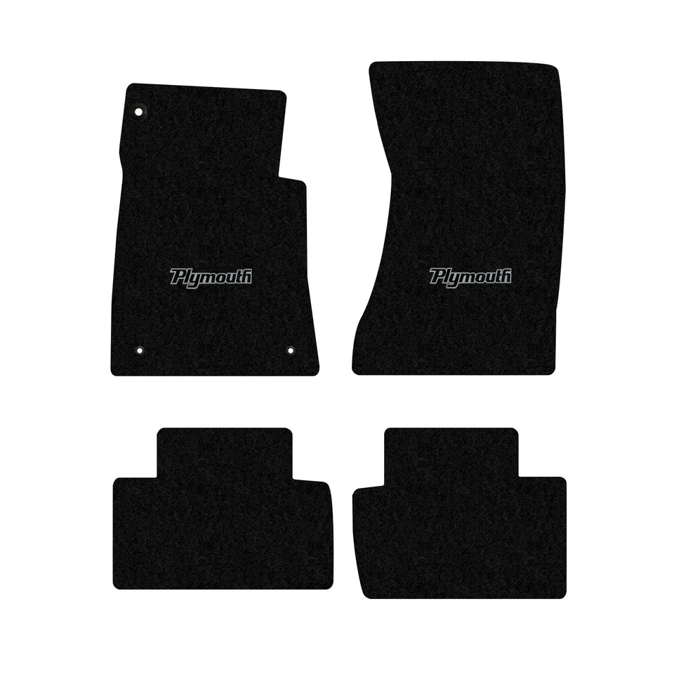 Juego de 4 alfombrillas Lloyd para 1957-1961 Plymouth Fury, negras Foto 1 de 4
