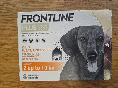 FRONTLINE Plus Flea & Tick Treatment for Small Dogs - 6 Pipettes 2-10KG