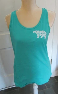 Camiseta sin mangas Bella + lona verde azulado mamá oso bordado espalda cruzada talla M - Imagen 1 de 3