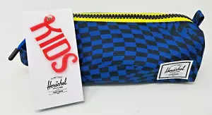 NUEVO estuche de ajuste Herschel (bolsa de lápiz\bolsa) a cuadros de deformación negro\azul\amarillo\rojo - Imagen 1 de 5