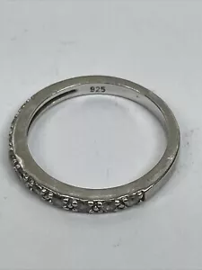 Sterling Silver 925 Signed Shiny Size 8 Women's Jewelry Novelty Ring - Picture 1 of 8