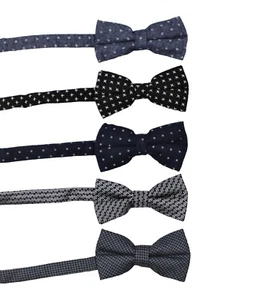 SET OF 5 Mens Classic Fashion Pre-Tied Bow Tie 100% Cotton & 100% Polyester #9 - Picture 1 of 1