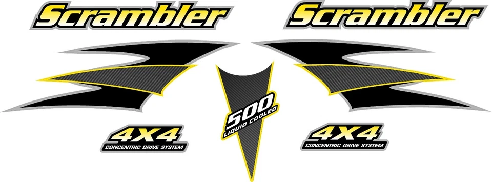 1999 2000 2001  Polaris Scrambler 500 ATV Decal Kit 4x4 - Image 1 of 1