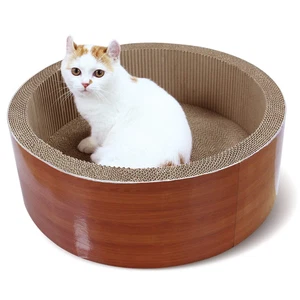 Bone Cat Scratcher Cardboard Lounge Bed Durable Prevents Furniture Damage - Picture 1 of 5