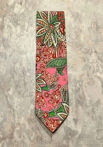 Corbata floral multicolor de seda Polo by Ralph Lauren para hombre - Nueva con etiquetas - Imagen 1 de 5