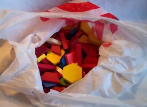 Manipolatori didattici matematica quasi 2 libbre forme geometriche, legno, plastica vedi foto - Foto 1 di 2