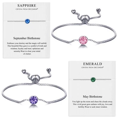 Birthstone Bracelets Created with Crystals from Zircondia® by Philip Jones - Image 1 of 4