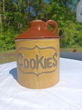 Vintage Cookie Jar/ Jug/ Crock Shaped As A Moonshine - Whiskey Jug