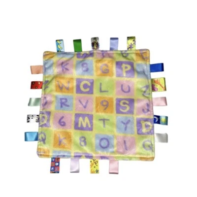 Taggies Lovey Baby Security Blanket Sensory Soother Alphabet Fleece Soft - Image 1 of 4