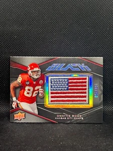 2009 Upper Deck UD Black #48 Dwayne Bowe /250 USA Flag Jersey Patch SP - Picture 1 of 2