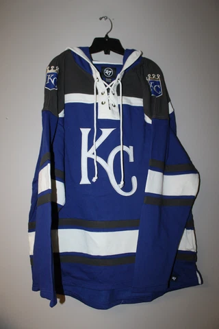 New MLB Kansas City Royals old time jersey style midweight cotton hoodie men XXL Cover