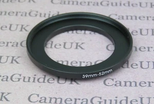 39mm to 52mm Male-Female Stepping Step Up Filter Ring Adapter 39mm-52mm - Picture 1 of 2