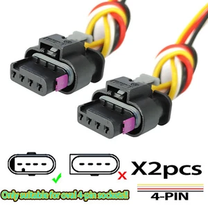 2X Intake Pressure Sensor 4Pin Connector Plug For VW Tiguan Touareg Touran T5 T6 - Picture 1 of 7