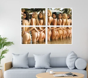 SEXY CARTEL LAMINADO ERÓTICO HOT ASS BUTT BOOTY NIÑAS DESNUDAS TALLA A1 AZULEJOS - Imagen 1 de 6