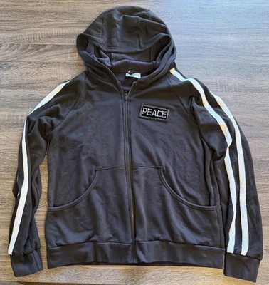 Chaqueta con Capucha Lauren Moshi Inner Peace Gráfica Cremallera Completa - Para Mujer L - Hecha en EE. UU. Foto 1 de 4