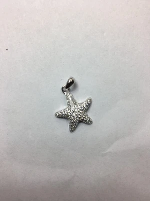 CIONDOLO IN ARGENTO 925 STELLA MARINA RETTA PAVE ZIRCONI (AMFP0133) - Immagine 1 di 3