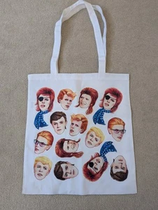 Many Faces Of David Bowie Tote Bag - Picture 1 of 2
