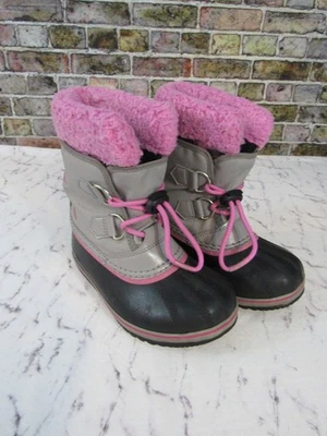 Botas de Invierno SOREL NC1962-061 Nylon Niñas Talla 13 Impermeables Negro Rosa Gris  Foto 1 de 4