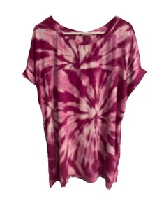 Lularoe brand NWT tie-dye shirt Short Sleeve Pink Size 2XL Lightweight Summer - Picture 1 of 8