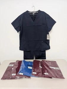 Lot of 6 sets Dagacci Medical Uniform Pants Tops Scrubs UNISEX Size Large NWT - Picture 1 of 6
