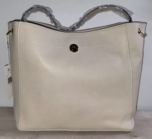 Jessica Moore JM große Beuteltasche Handtasche Leder sandfarben 119 $ Einzelhandel neu mit Etikett - Bild 1 von 13