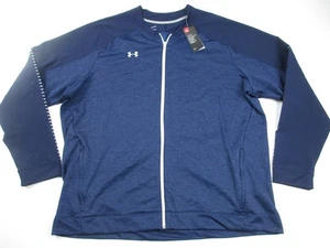 Herren 5XL Under Armour Qualifier Hybrid Aufwärmjacke Navy Blau - Bild 1 von 6