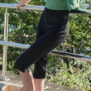 Pantalón capri corto Doen Lula negro para mujer talla 42 EE. UU. 10 NUEVO  - Imagen 1 de 10