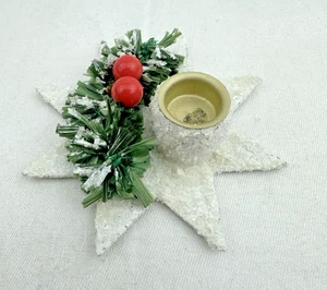 DDR Tisch Kerzenhalter mit Zweig und Deko  - EVP : 1,40 M - wie Fotos   / JO - Picture 1 of 4