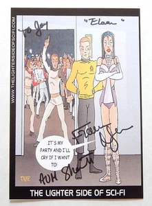 Francia Nuyen Firmado 5x7 Impresión Star Trek Elaan de Troyo Autógrafo - Imagen 1 de 2
