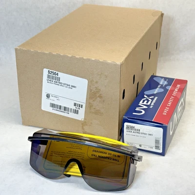 NUEVO (Paquete de 10) Gafas de Seguridad Uvex Astrospec OTG 3001, Lente Ultra Dura Gris S2504 Foto 1 de 4
