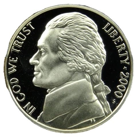 2000-S Proof Jefferson Nickel Coin Full Steps Free Shipping 3011 Cover