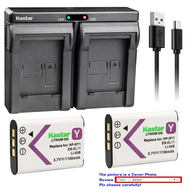 Kastar Battery Charger for Nikon EN-EL11 MH-64 Pentax DLI-78 Sanyo DB-L70 - Image 1 of 4