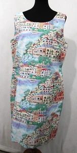 Nuevo sin etiquetas Vestido Vaina Talbots Talla 16 Escenas Callejeras Sin Mangas Tela Texturizada Forrado - Imagen 1 de 6