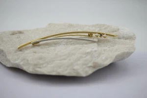 Brosche / Anstecknadel 18k Gelb- & Weißgold 2 Brillanten 0,16ct. 1 Rubin 12,7g - Picture 1 of 7