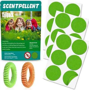 150Pack Mosquito Stickers Citronella Bug Patches for Kids Adult with 2Pack Mosqu - Picture 1 of 2